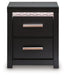 Shoralli - Two Drawer Night Stand - Black