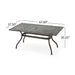 Celestine - Outdoor Cast Aluminum Dining Table With Floral Lattice Design And Umbrella Holder