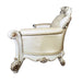 Vendome - Sofa With 5 Pillows - Champagne Synthetic Leather & Antique Pearl