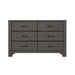 6 Drawer Dresser - Brown