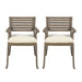 Helen - Outdoor Acacia Wood Dining Chair (Set of 2) - Gray / Creme
