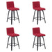 Vienna - Modern Counter Height Swivel Bar Stool - Black Brushed Wood Frame