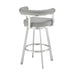 Nolagam - Swivel Bar Stool - Brushed Stainless Steel