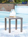 Half Moon Beach - Square End Table - Gray