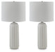 Clarkland - Ceramic Table Lamp (Set of 2) - White