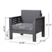 Slat Design Club Chairs With Cushions