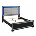 Soulmarie - Bed With LED Lighting And Padded Headboard