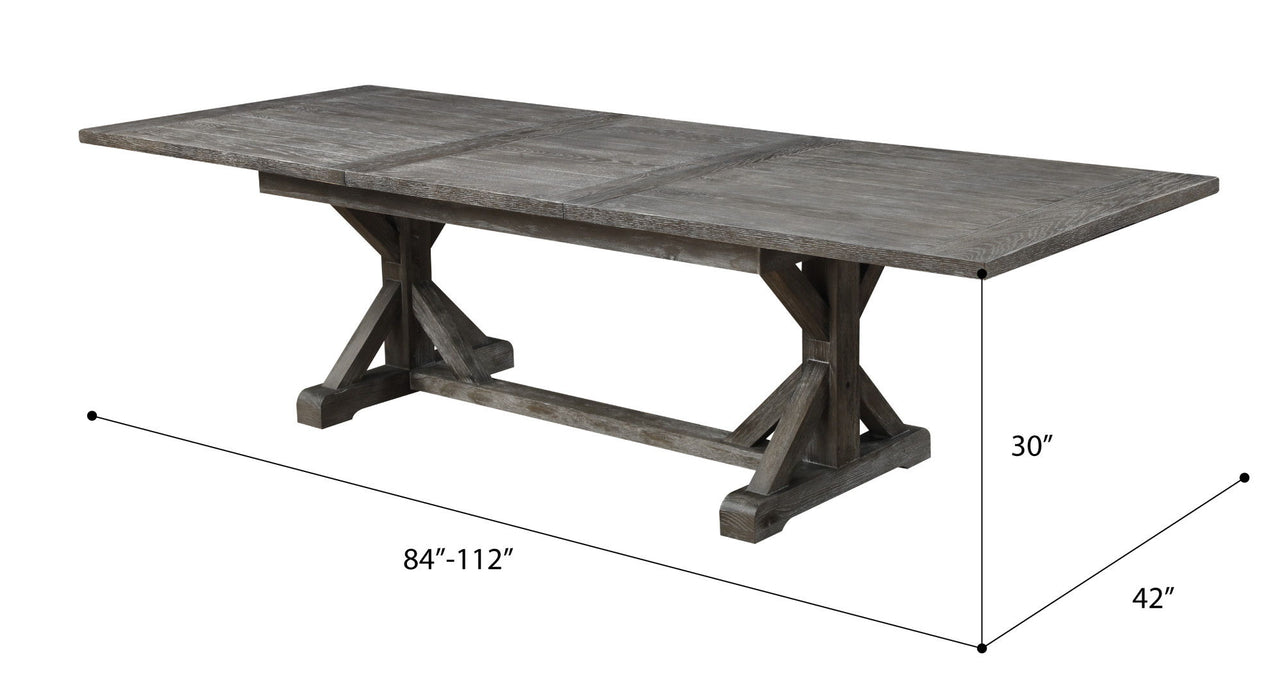 Dining Table With Butterfly Leaf - Gray