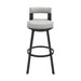 Lynof - Swivel Counter Stool - Black Finish