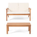 Serenit - 2 Piece Patio Set With Cushions, Loveseat And Coffee Table - Beige / Brown