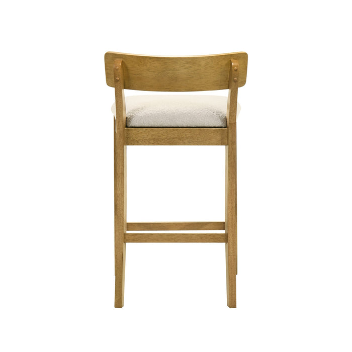 Merie - Modern Transitional Wood Counter Height Kitchen Bar Stool