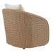 Pavilion - Rattan And Metal Outdoor Lounge Chair With Cushions - Boucle White / Natural