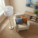 Nimbus - Floor Lamp With 3 Way Rotary Switch Clear Body Base - Silver Gray / White