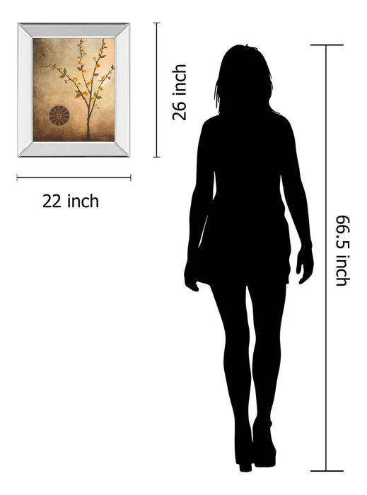 Fall Stem In The Light By Michael Marcon Mirror Framed Print Wall Art - Beige