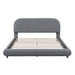 Upholstered Platform Bed With Thick Solid Frame And Stylish Curve-Shaped Design