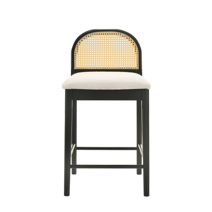 Lucio - Modern Farmhouse Wood Counter Height Kitchen Bar Stool