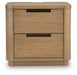 Pamaria - Two Drawer Night Stand - Light Brown