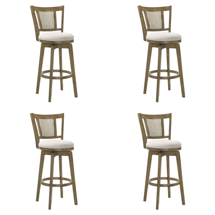 Isla - 26" Putty Brown Counter Height Rubberwood Swivel Barstool