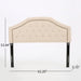 Queen & Full Size Headboard With Diamond Tufting And Nailhead Trim - Beige