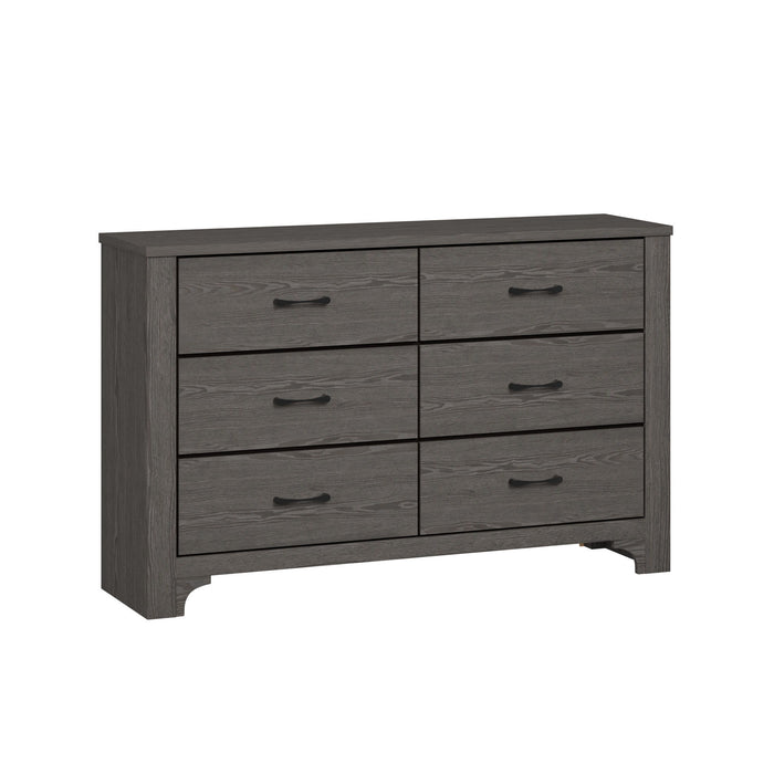 Stylish 6 Drawer Dresser - Brown - Wood