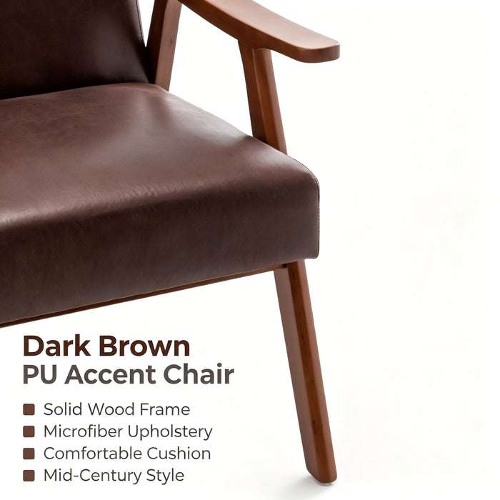 Accent Chair, Classic Mid Century Modern For Extra Seating