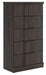 Shaehartin - Five Drawer Chest - Dark Brown