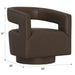 Swivel Accent Chair With Geometric Backrest