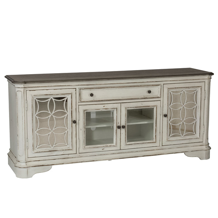 Magnolia Manor - EnteRTAinment TV Stand - Weathered Bisque