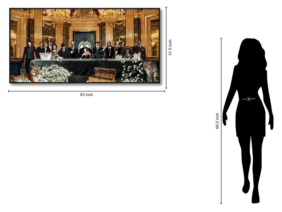 Opulent Underworld Gathering - 32" x 63" Framed Wall Art