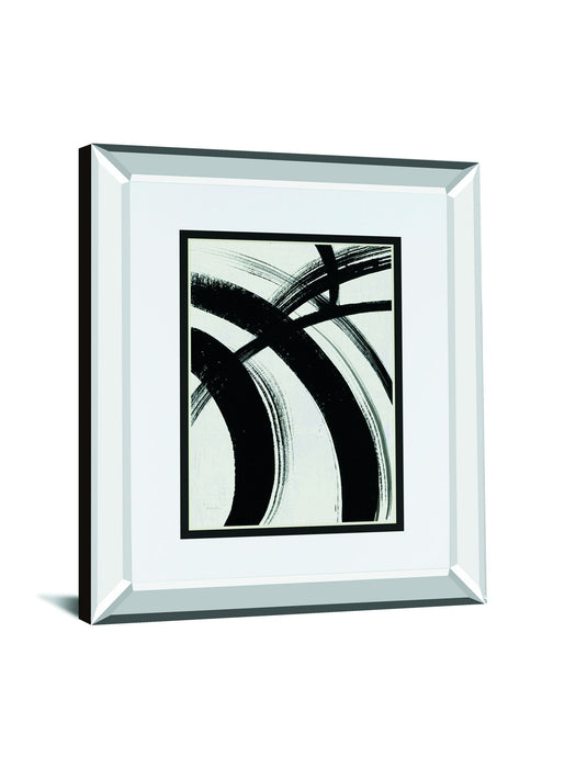 Spontaneous I By Farida Zaman Mirrored Frame - Black