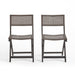 Bistro Foldable Chair With Wicker Backrest