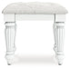 Kozlani - 3 Pc. - Vanity, Mirror And Stool - White