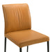 Meriam - Full Back Top Grain Leather Upholstered Metal Dining Chairs (Set of 2)