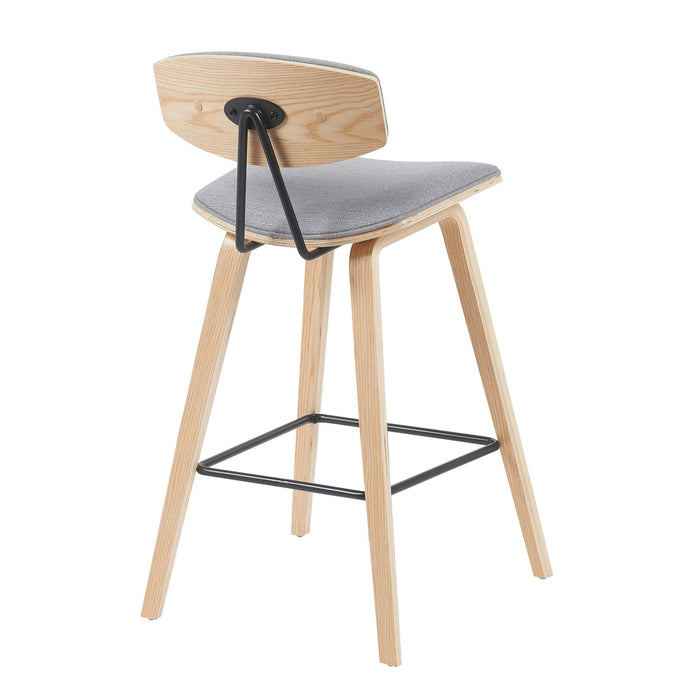 Fox - Swivel Counter Height Stool - Light Brown