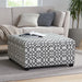 Richmond - Storage Ottoman With Unique Pattern And Ample Storage - Gray