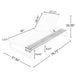 Chaise Lounge Set, 5 Position Adjustable, Flat Side Surface Storage