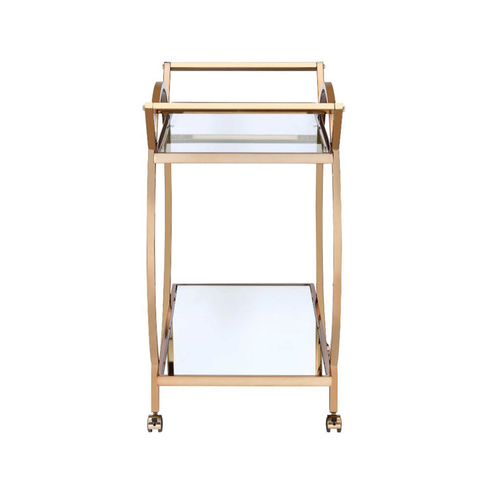 Traverse - Serving Cart - Mirrored & Champagne