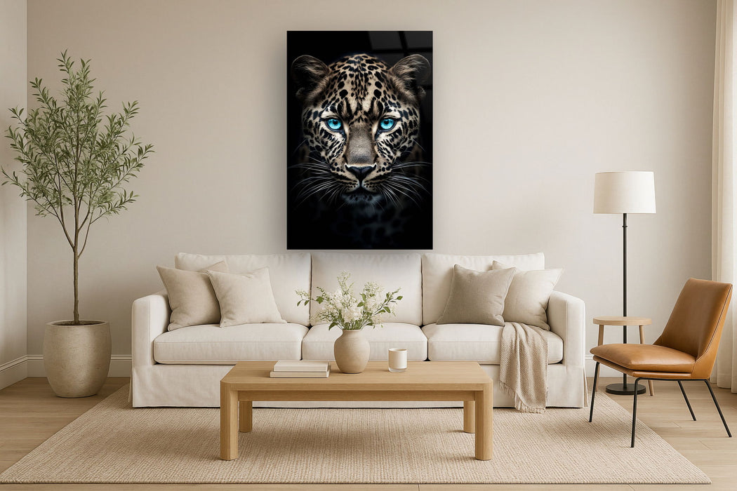 Azure Gaze Majesty - 40" x 60" Framed Wall Art