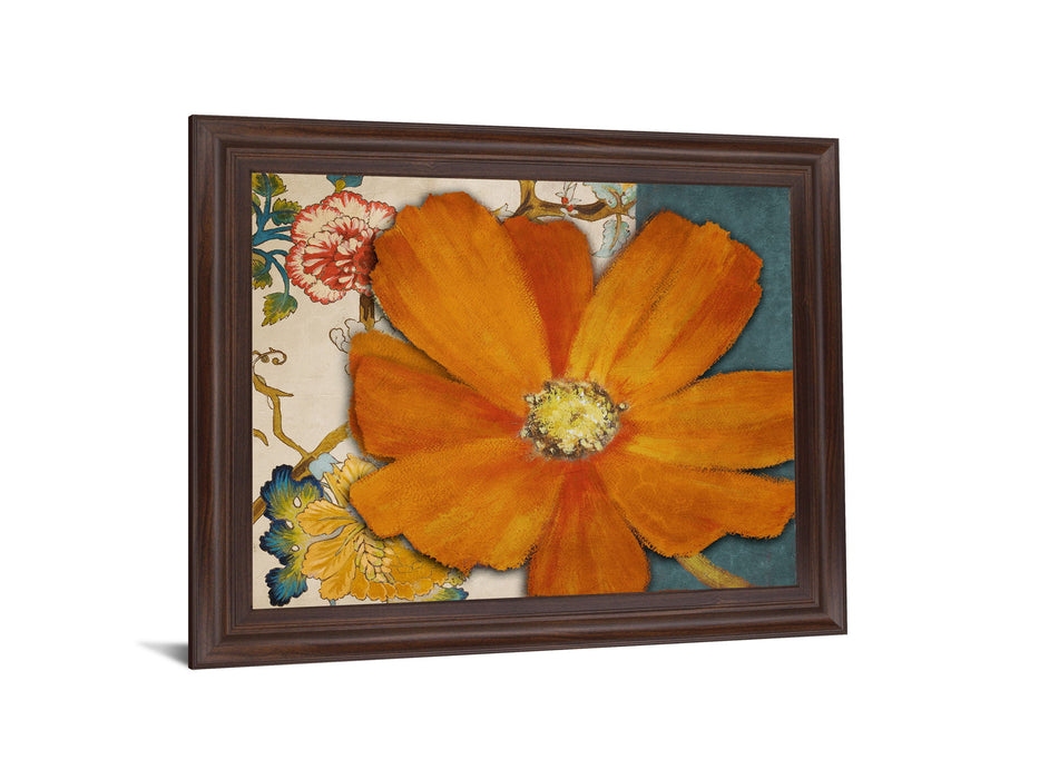 Golden Petal Burst - 28" x 34" Framed Wall Art