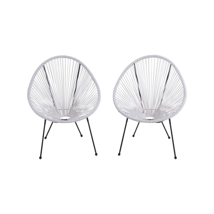 Modern Egg Shaped String Chairs (Set of 2)