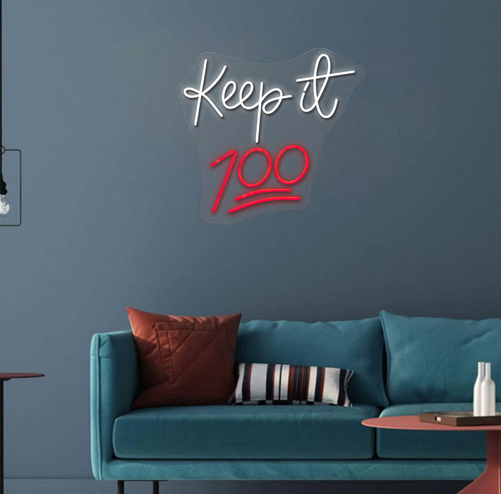 Neon Keep It 100 - White
