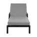 Cayman - Outdoor Patio Adjustable Chaise Lounge Chair In Aluminum With Gray Cushions