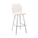 Tandy - Faux Leather And Brushed Stainless Steel 26" Counter Stool (Set of 2) - White