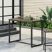 Ernesto - Outdoor Industrial Acacia Wood Bar Table With Metal Frame - Gray