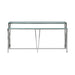 Celina - 72" Rectangle Tempered Glass Console Table - Shiny Nickel