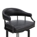Pharaoh - Swivel Powder Coated And Faux Leather Metal Bar Stool