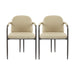 Modern Dining Chair (Set of 2) With Iron Frame - Espresso / Khaki