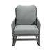 Contemporary Minimalist Wicker Rocking Chair With Soft Cushions And Durable Wooden Frame
