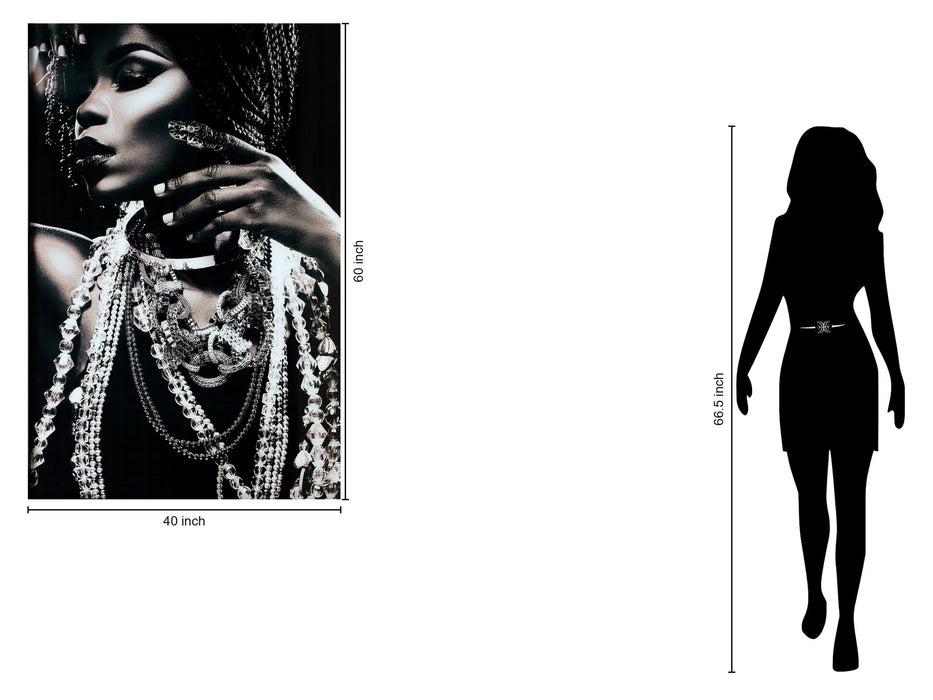 Floating Tempered Glass With Foil Pretty Woman - Dark Gray