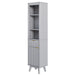 Tall Bathroom Storage Cabinet With Adjustable Shelves And 1 Drawer & Door